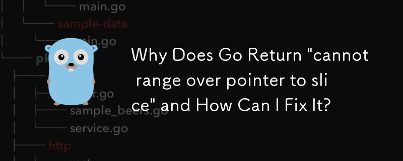 Go Return が「ポインタからスライスまでの範囲を越えることができない」のはなぜですか? それを修正するにはどうすればよいですか?