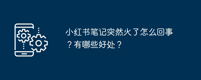 小红书笔记突然火了怎么回事？有哪些好处？