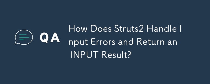 Struts2 はどのように入力エラーを処理し、INPUT 結果を返すのでしょうか?