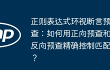 正则表达式环视断言预查:如何用正向预查和反向预查精确控制匹配?