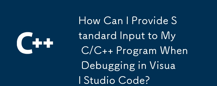 Visual Studio Code でデバッグするときに、C/C プログラムに標準入力を提供するにはどうすればよいですか?