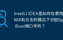 IntelliJ IDEA是如何在禁用JMX和日志的情况下识别Spring Boot端口号的？