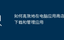 如何高效地在电脑应用商店中下载和管理应用