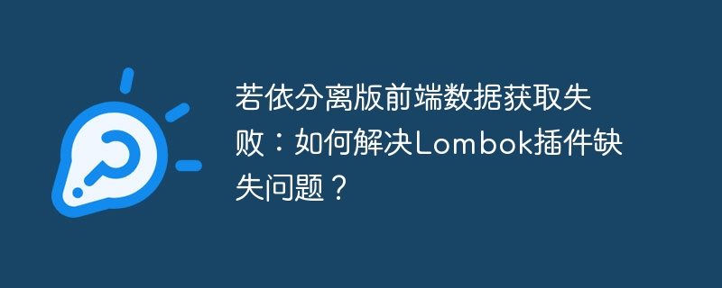 若依分离版前端数据获取失败:如何解决Lombok插件缺失问题?