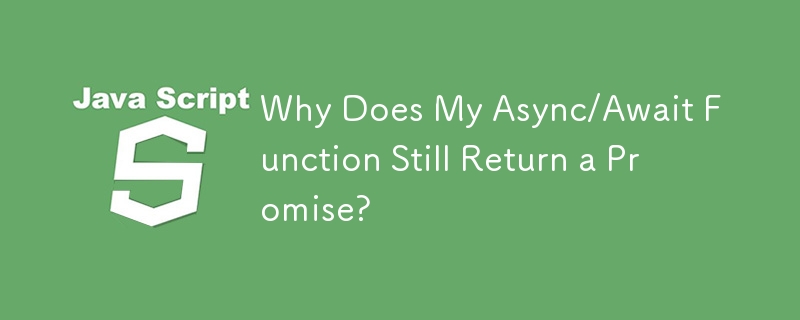 Why Does My Async/Await Function Still Return a Promise?