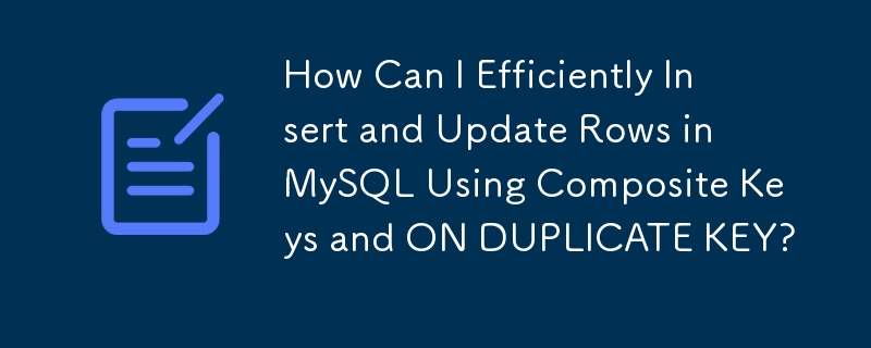 如何使用複合鍵和重複鍵在 MySQL 中高效插入和更新行？