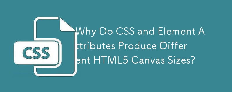 Why Do CSS and Element Attributes Produce Different HTML5 Canvas Sizes?