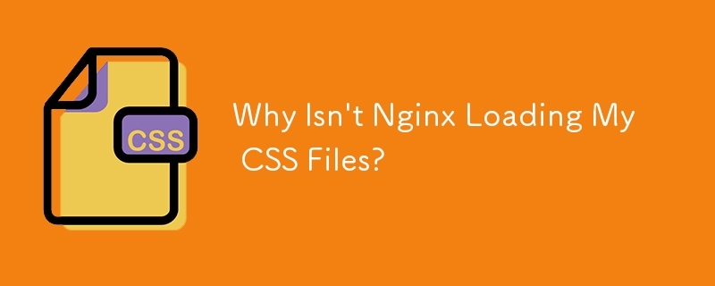 為什麼 Nginx 不載入我的 CSS 檔案？