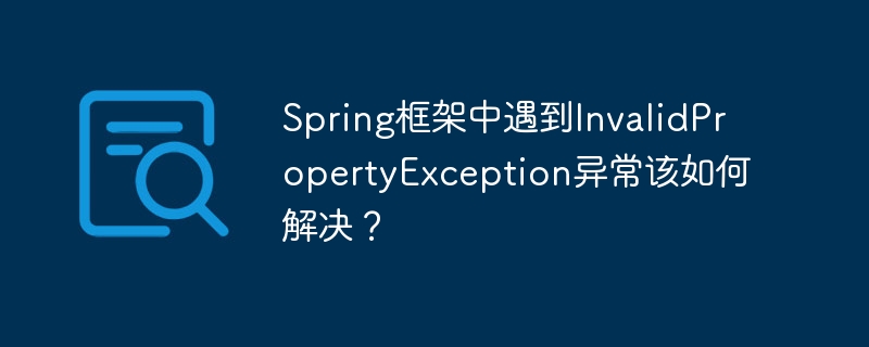 Spring框架中遇到InvalidPropertyException异常该如何解决？ - 小浪资源网