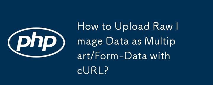 cURLを使用して生の画像データをマルチパート/フォームデータとしてアップロードするにはどうすればよいですか?