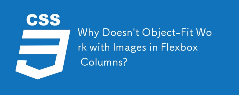 Flexbox 列の画像に対して Object-Fit が機能しないのはなぜですか?