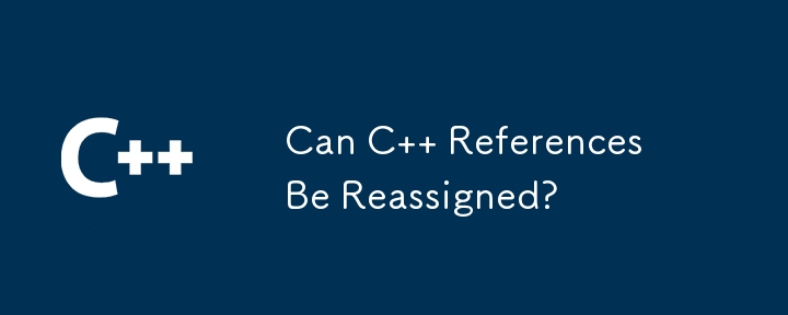 Can C   References Be Reassigned?