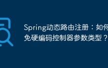 Spring动态路由注册：如何避免硬编码控制器参数类型？
