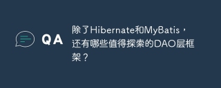 除了Hibernate和MyBatis，还有哪些值得探索的DAO层框架？