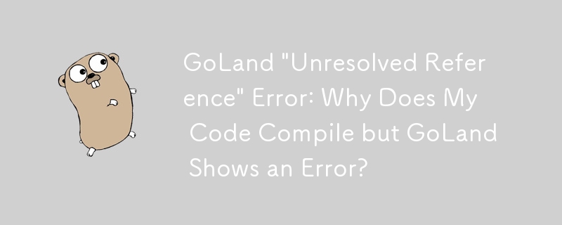 GoLand「未解析的引用」錯誤：為什麼我的程式碼可以編譯但 GoLand 顯示錯誤？