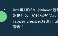 IntelliJ IDEA 中Maven包装器是什么，如何解决“Maven wrapper unexpectedly null”警告？