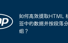 如何高效提取HTML 标签中的数据并按段落分组?