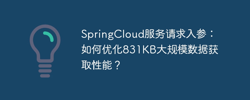 springcloud服务请求入参:如何优化831kb大规模数据获取性能?