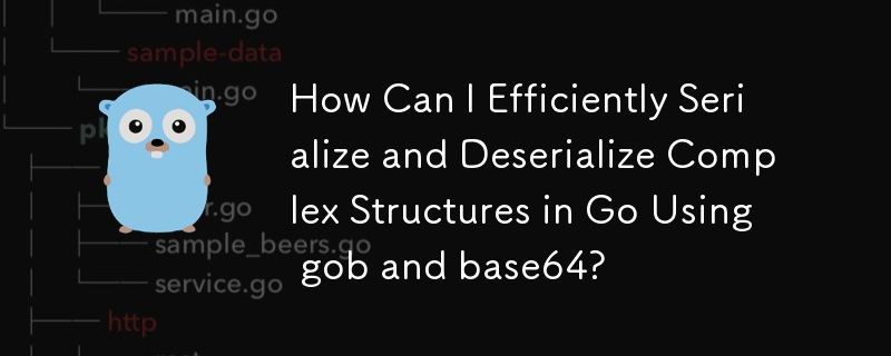 Gob と Base64 を使用して Go で複雑な構造を効率的にシリアル化および逆シリアル化するにはどうすればよいですか?