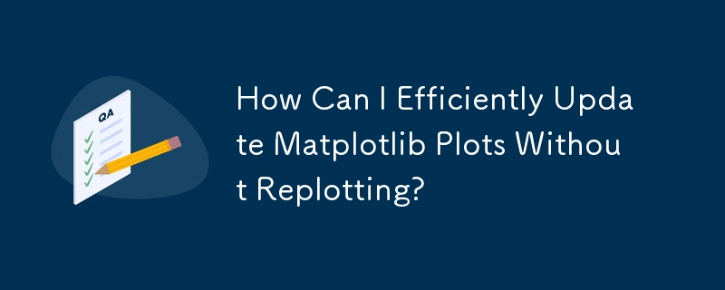 How Can I Efficiently Update Matplotlib Plots Without Replotting?