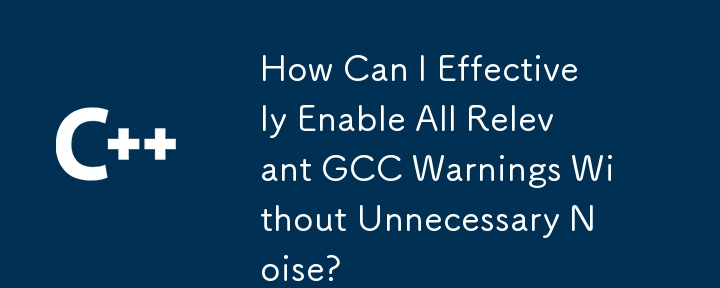 不要なノイズを発生させずに、関連するすべての GCC 警告を効果的に有効にするにはどうすればよいですか?