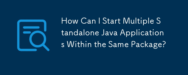 同じパッケージ内で複数のスタンドアロン Java アプリケーションを起動するにはどうすればよいですか?