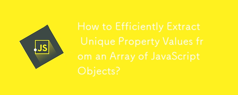 How to Efficiently Extract Unique Property Values from an Array of JavaScript Objects?