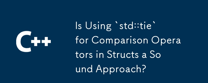 Is Using `std::tie` for Comparison Operators in Structs a Sound Approach?