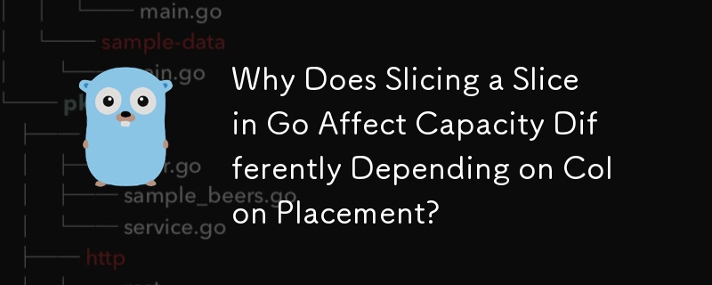 Why Does Slicing a Slice in Go Affect Capacity Differently Depending on Colon Placement?