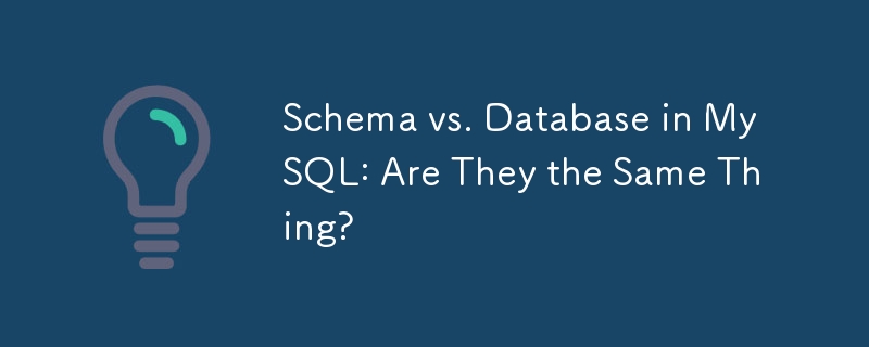 Skema lwn Pangkalan Data dalam MySQL: Adakah Perkara yang Sama?