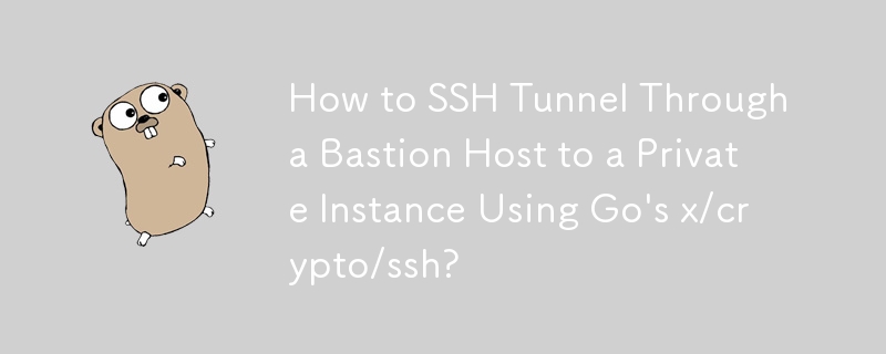 How to SSH Tunnel Through a Bastion Host to a Private Instance Using Go's x/crypto/ssh?