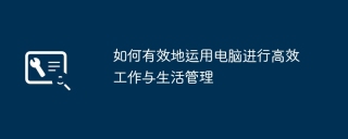 如何有效地运用电脑进行高效工作与生活管理