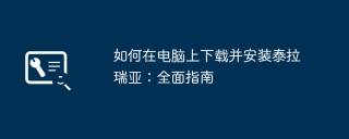 如何在电脑上下载并安装泰拉瑞亚：全面指南