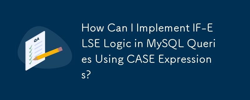 How Can I Implement IF-ELSE Logic in MySQL Queries Using CASE Expressions?