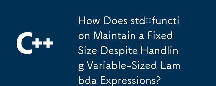 儘管處理可變大小的 Lambda 表達式，std::function 如何保持固定大小？