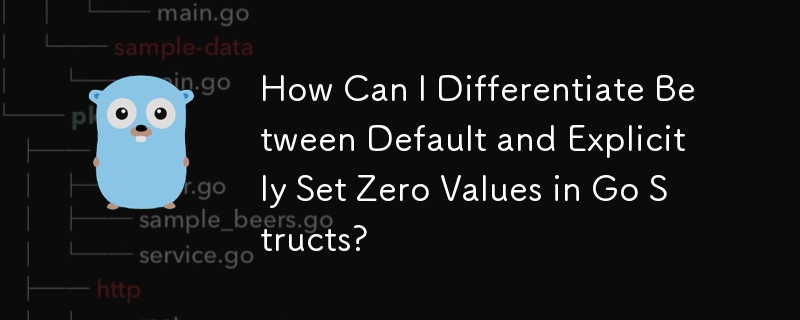 How Can I Differentiate Between Default and Explicitly Set Zero Values in Go Structs?