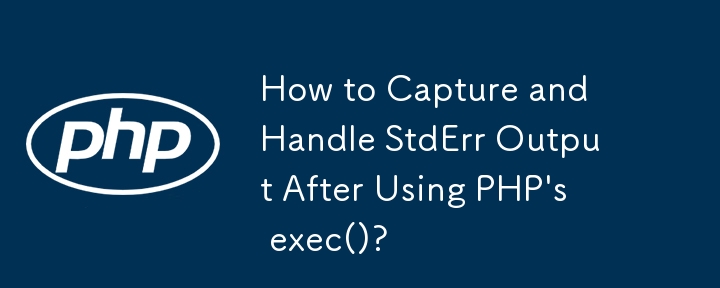 How to Capture and Handle StdErr Output After Using PHP\'s exec()?