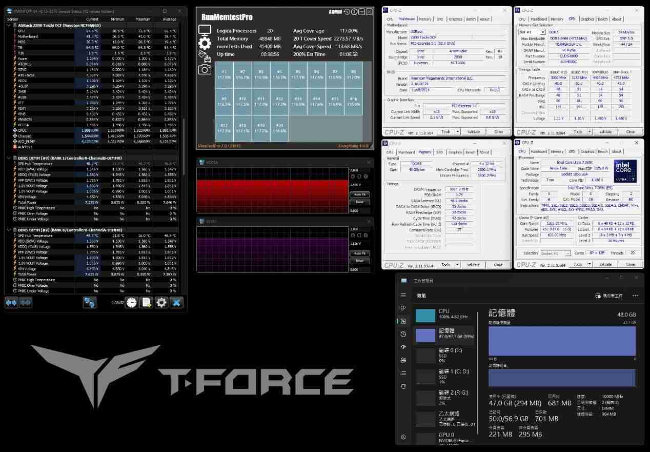 十铨推出 T-Force XTREEM CKD DDR5 8800 内存条，可超频至 9600 MT/s