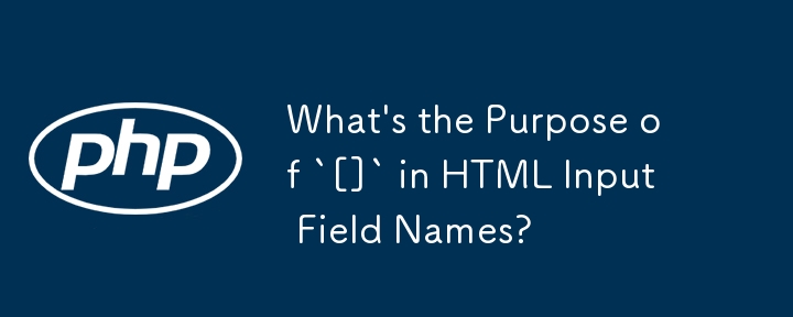 HTML 輸入欄位名稱中「[]」的用途是什麼？