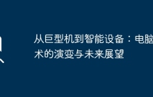 从巨型机到智能设备:电脑技术的演变与未来展望