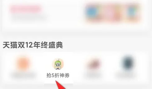 手机端天猫双12在哪抢五折券