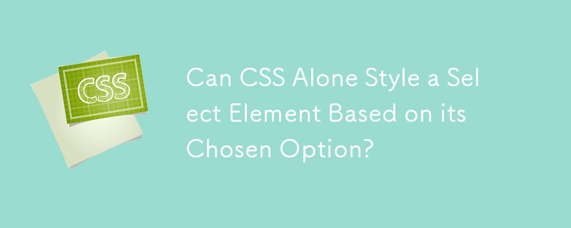 CSS seul peut-il styliser un élément Select en fonction de l'option choisie ?