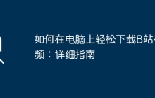 如何在电脑上轻松下载B站视频：详细指南