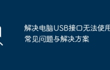 解决电脑USB接口无法使用的常见问题与解决方案