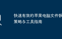 快速有效的苹果电脑文件恢复策略与工具指南