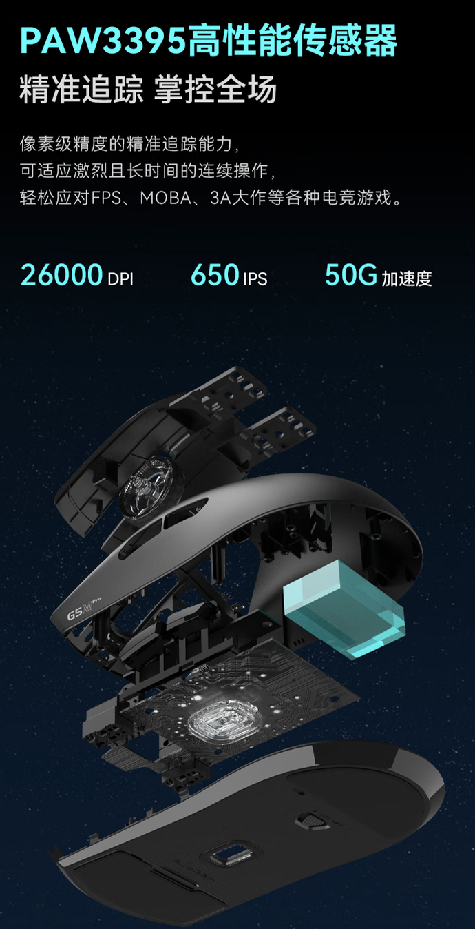 漫步者 HECATE G5M Pro 三模鼠标开售:可插拔微动、PAW3395,219 元