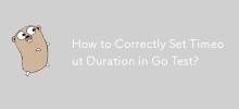 How to Correctly Set Timeout Duration in Go Test?