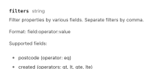 Adding filter query parameters in Go Huma