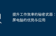 提升工作效率的秘密武器:4屏电脑的优势与应用