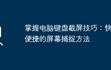 掌握电脑键盘截屏技巧:快速便捷的屏幕捕捉方法